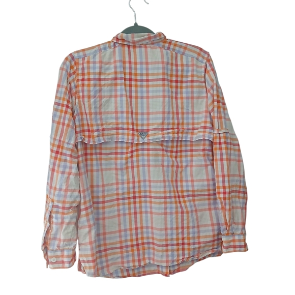 Orange and White Plaid Shirt - Picture 2 of 7